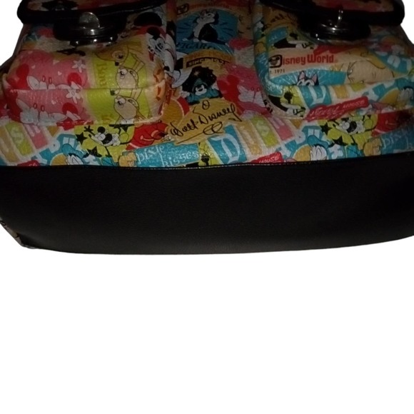 Authentic Disney Park Cartoon Handbag Collage Purse vintage Mickey & Friends bag - Picture 7 of 13